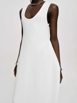 Dresses-Source Unknown Adua Vase Midi Dress, White