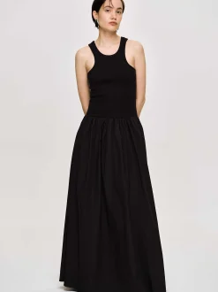 Dresses-Source Unknown Amal Drop Waist Racer Tank Dress, Black