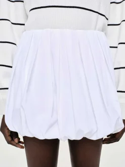 Clothing-Source Unknown Balloon Miniskirt, White