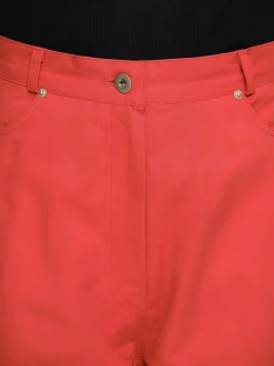 Bottoms-Source Unknown Barrel-Leg Pants, Red