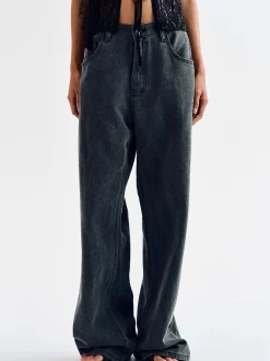 Denim-Source Unknown Boyfriend Pigment Jeans, Sharkskin