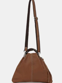 Shoes & Bags-Source Unknown Calfskin Triangle Tote, Brunette