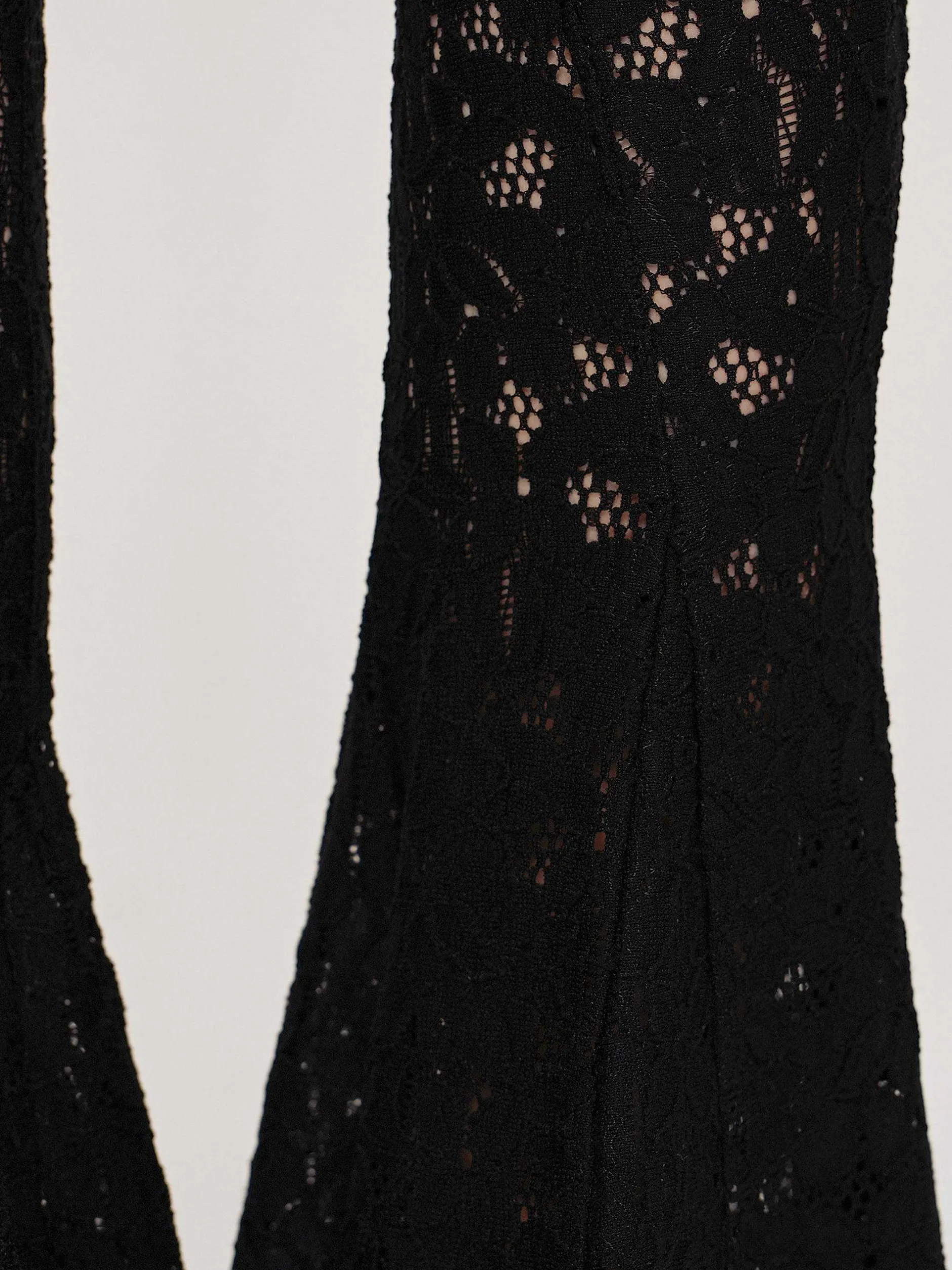 Accessories-Source Unknown Chantilly Lace Pants, Black