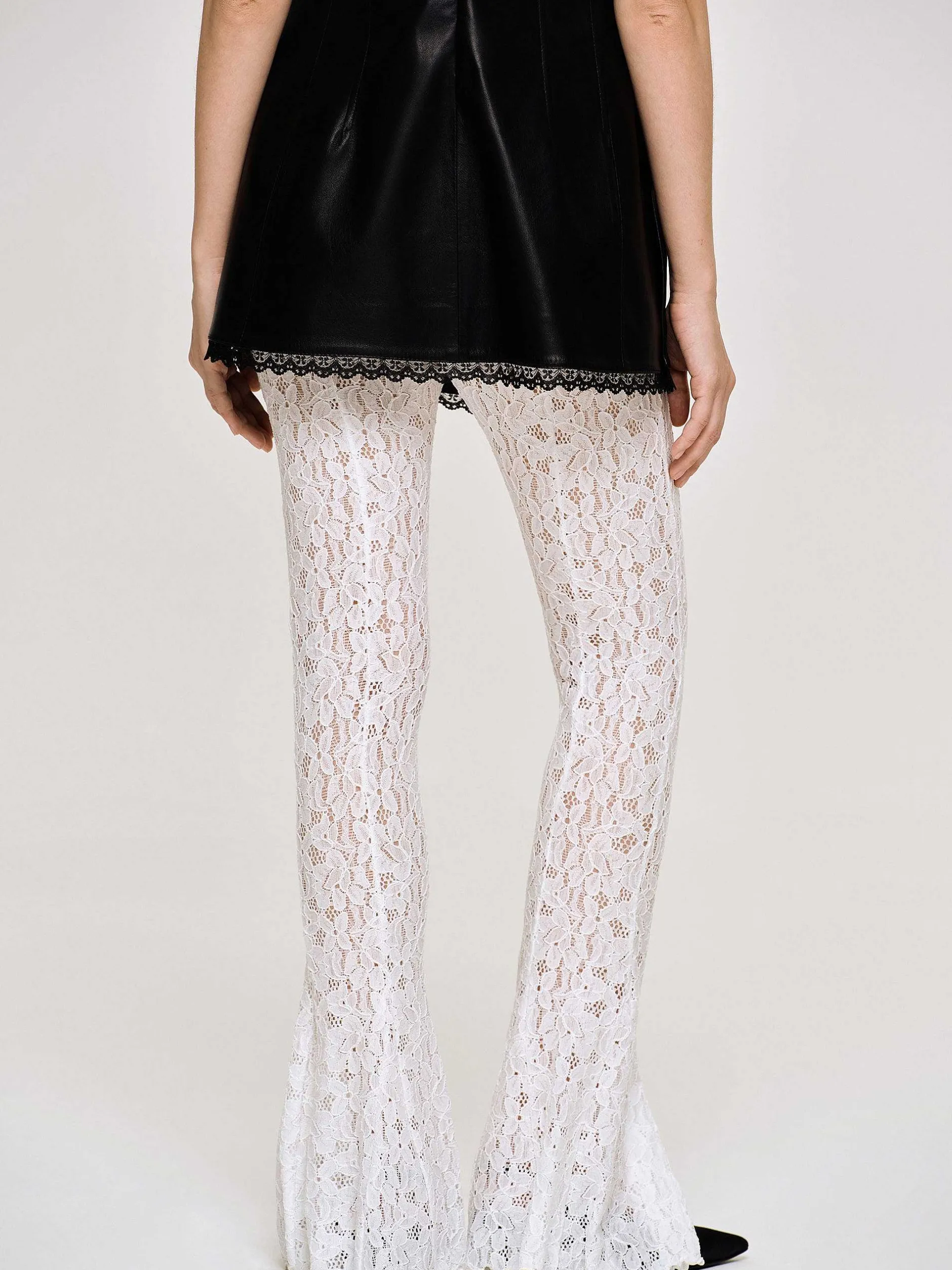 Accessories-Source Unknown Chantilly Lace Pants, White