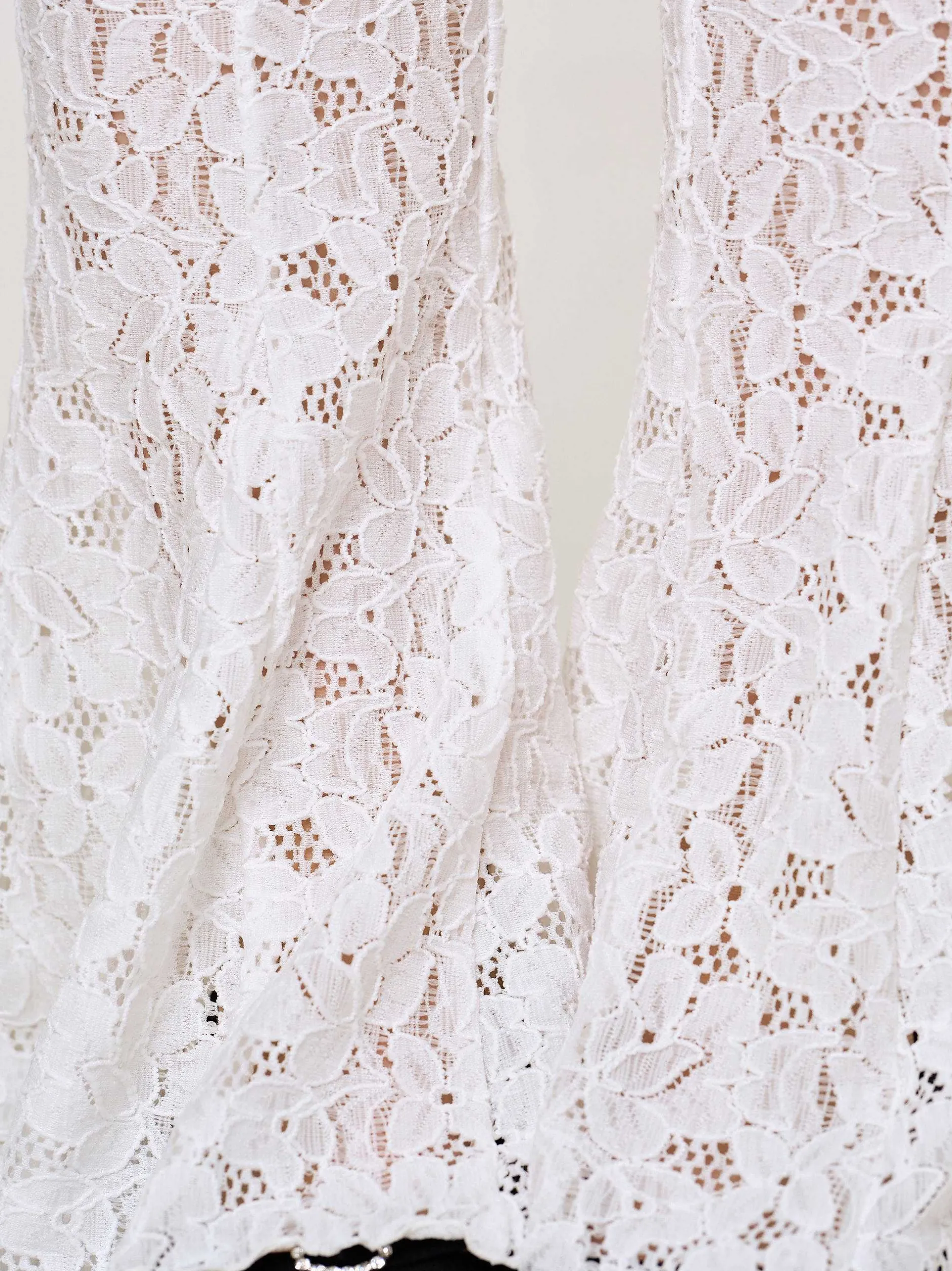 Accessories-Source Unknown Chantilly Lace Pants, White