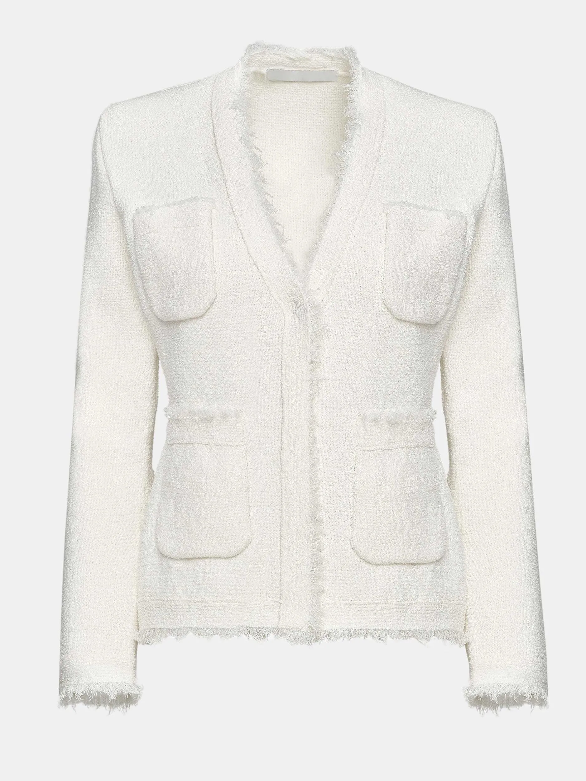 Accessories-Source Unknown Cinched Waist Cardigan, Natural White