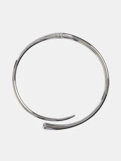 Clothing-Source Unknown Collar Choker, Silver