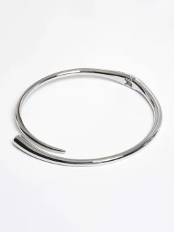 Clothing-Source Unknown Collar Choker, Silver