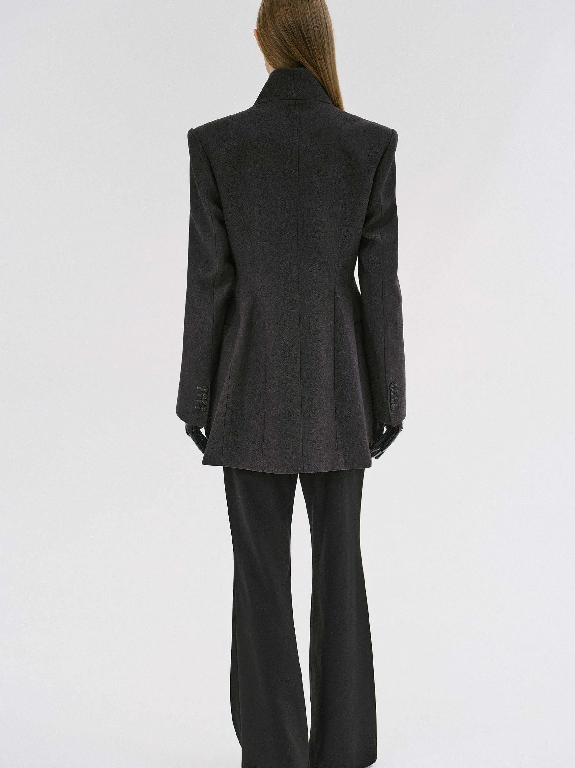 Clothing-Source Unknown Corrin Wrap Blazer, Charcoal