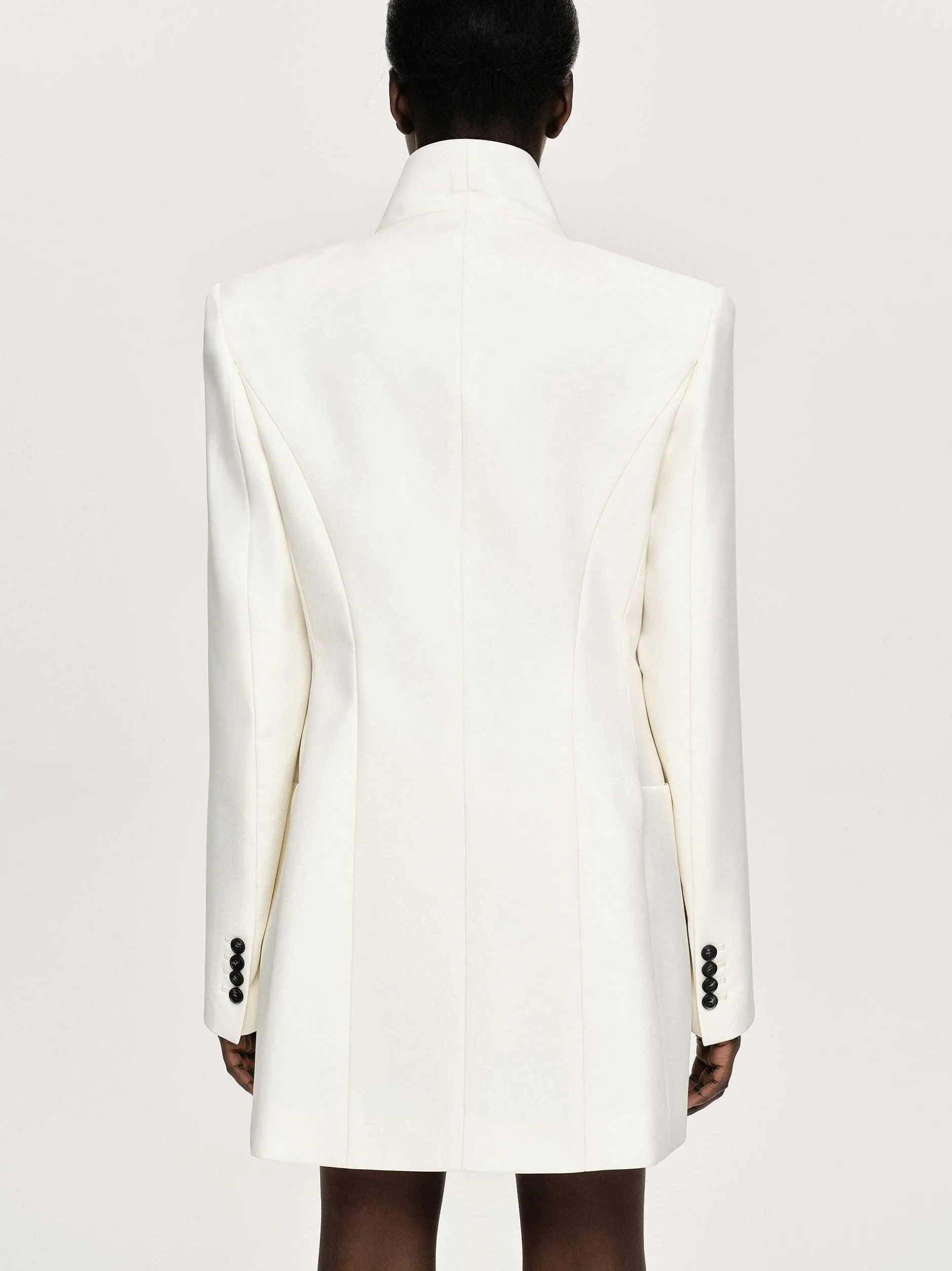 Clothing-Source Unknown Corrin Wrap Blazer, Cream