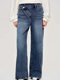 Clothing-Source Unknown Crossover Jeans, Dark Stone Wash