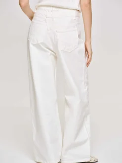 Denim-Source Unknown Crossover Jeans, White