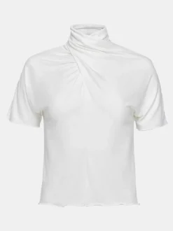 Clothing-Source Unknown Daye Cross Neck T-Shirt, White