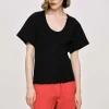 Accessories-Source Unknown Deep U T-Shirt, Black