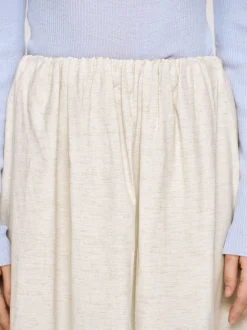 Clothing-Source Unknown Dhanila Floor-Length Linen Skirt, Natural