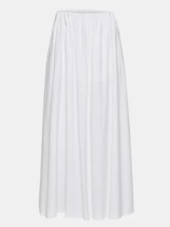 Bottoms-Source Unknown Dhanila Floor-Length Linen Skirt, Optic White