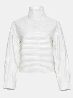 Tops-Source Unknown Erza Volume Blouse, White