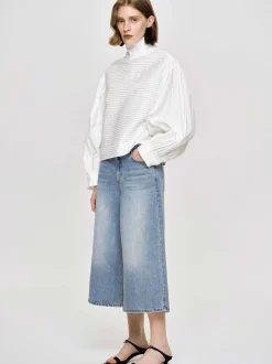Tops-Source Unknown Erza Volume Blouse, White