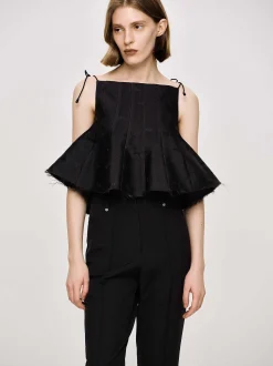 Clothing-Source Unknown Extra Cropped Camisole, Black