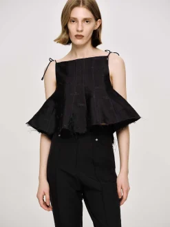 Clothing-Source Unknown Extra Cropped Camisole, Black