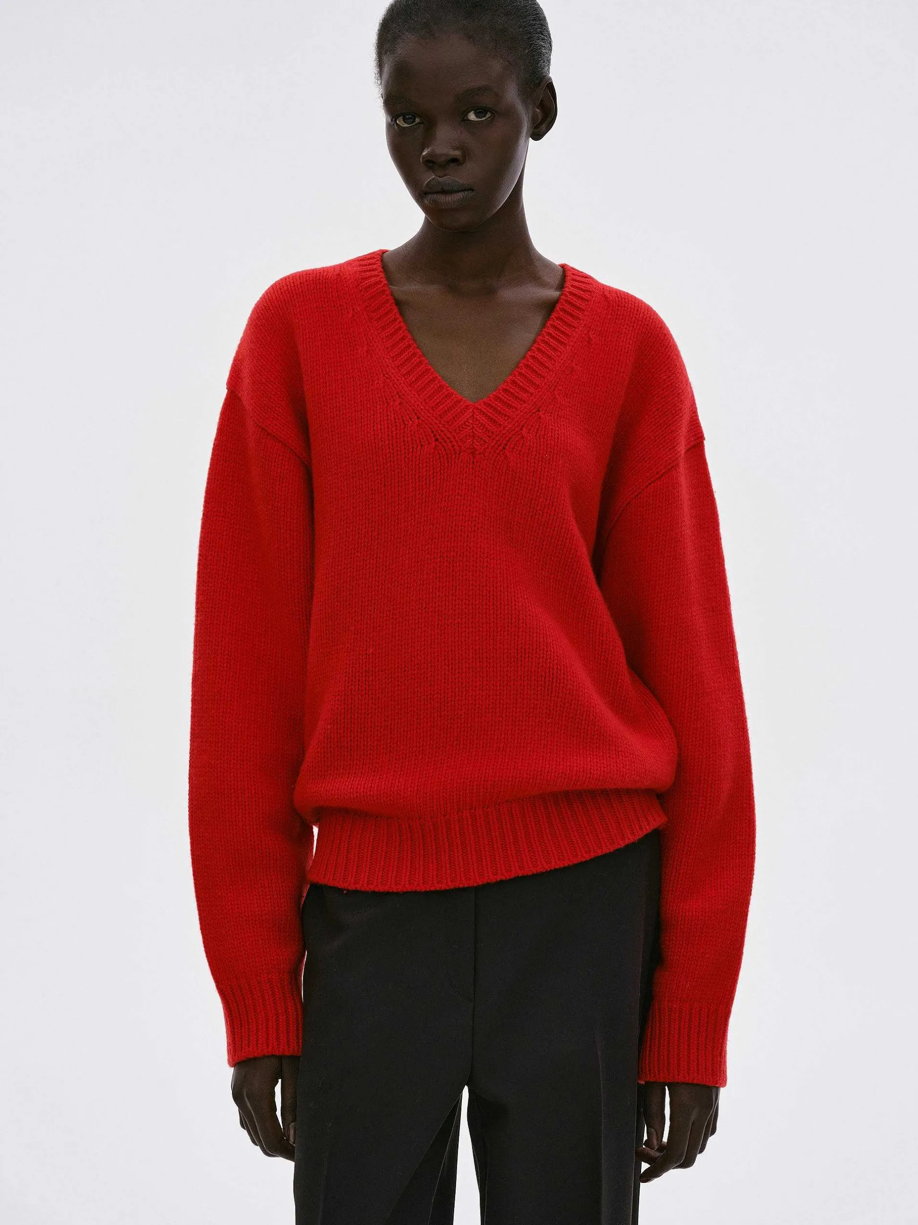 Knitwear-Source Unknown Extra-Fine Wool Jumper, Red
