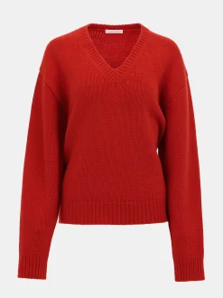Knitwear-Source Unknown Extra-Fine Wool Jumper, Red