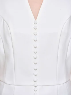 Tops-Source Unknown Flared Button Vest, White