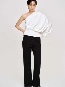 Clothing-Source Unknown Flared Long Leg Jeans, Black