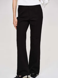 Clothing-Source Unknown Flared Long Leg Jeans, Black