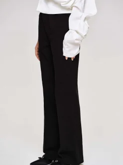 Clothing-Source Unknown Flared Long Leg Jeans, Black