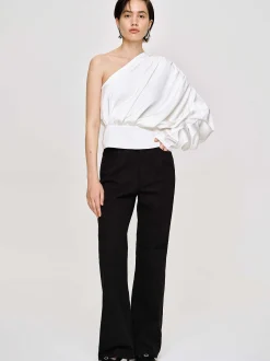 Denim-Source Unknown Flared Long Leg Jeans, Black