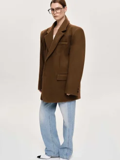 Accessories-Source Unknown Hayk Oversized Boyfriend Blazer, Java