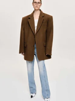 Accessories-Source Unknown Hayk Oversized Boyfriend Blazer, Java