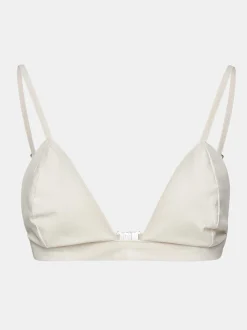 Tops-Source Unknown Heart Neck Cotton Bra Top, Canvas