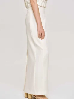 Bottoms-Source Unknown High Rise Fluid Skirt, Ivory