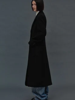 Outerwear-Source Unknown Holin Hourglass Coat, Black