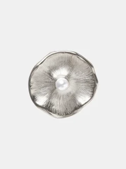 Clothing-Source Unknown Jardin Stud Earrings, Silver