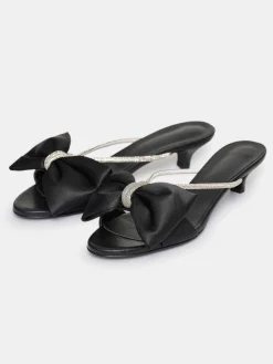 Shoes & Bags-Source Unknown Kaia Crystal Embellished Mules, Black