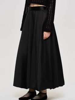 Bottoms-Source Unknown Kaleido Puffball Skirt, Black