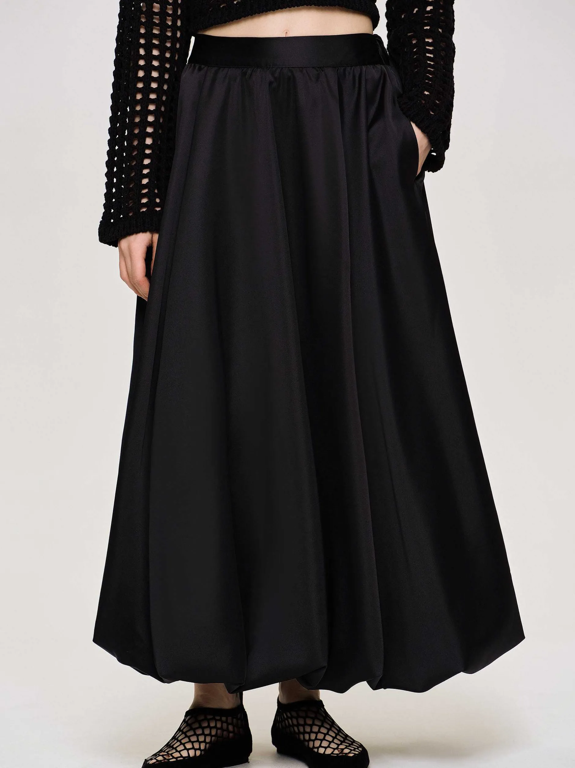 Clothing-Source Unknown Kaleido Puffball Skirt, Black