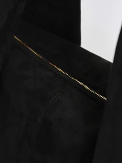 Shoes & Bags-Source Unknown Large Fortune Cookie Bag, Suede Black