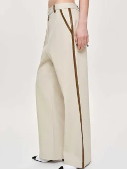 Co-Ords-Source Unknown Leather-Trimmed Pants, Canvas