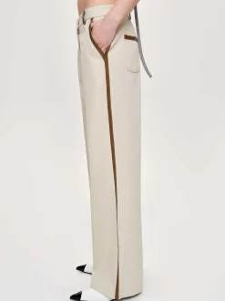 Co-Ords-Source Unknown Leather-Trimmed Pants, Canvas