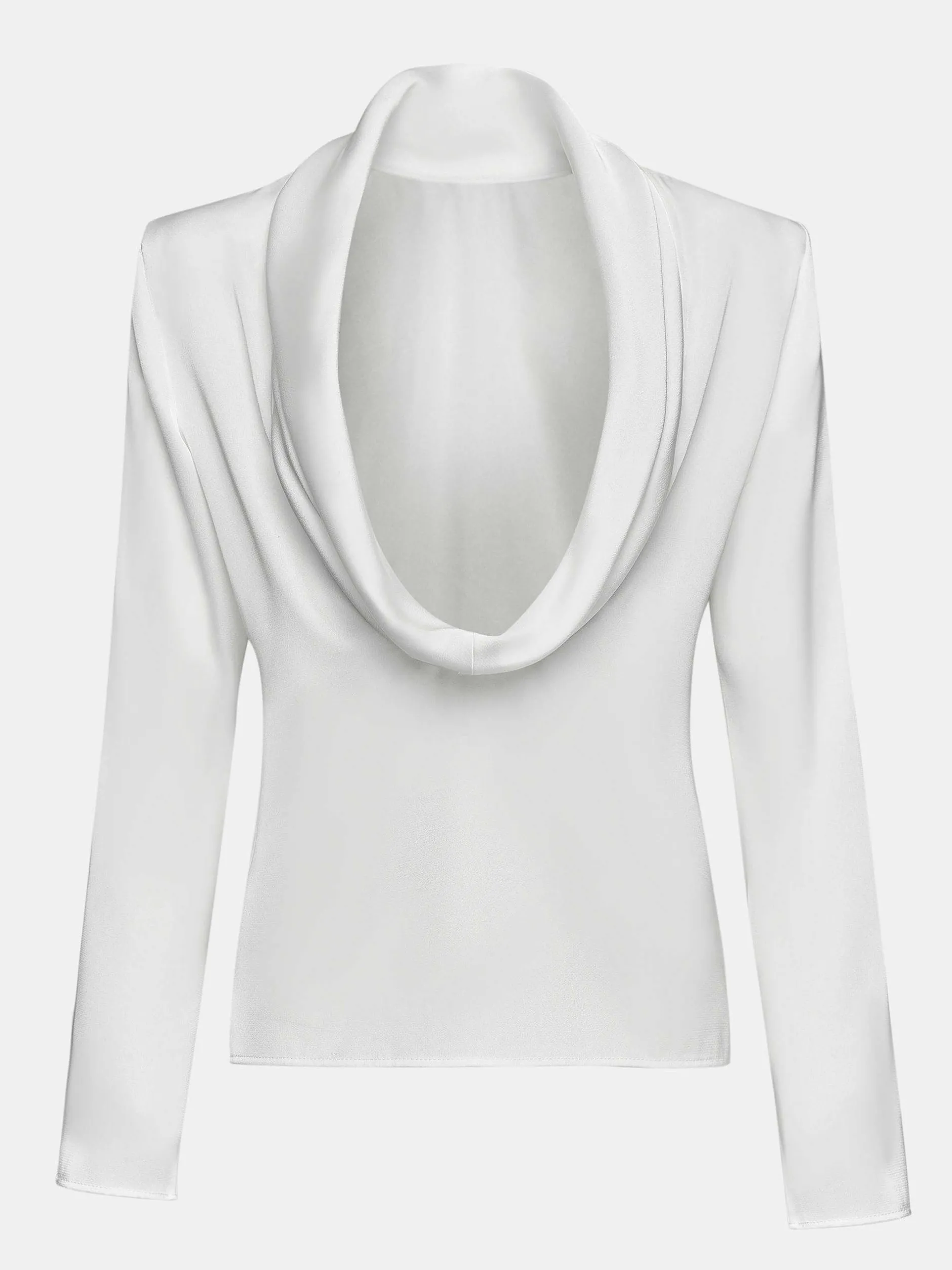 Clothing-Source Unknown Leiva Cowl-Back Blouse, White