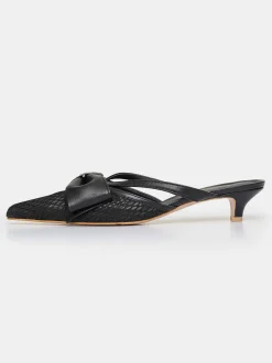 Shoes & Bags-Source Unknown Lisa Mesh Bow Mules, Black