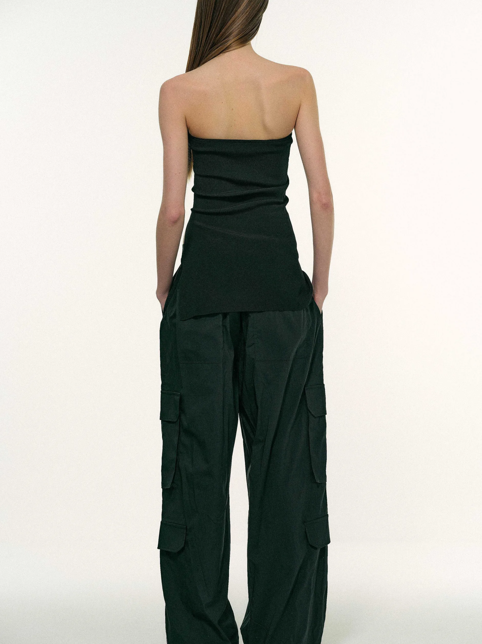Accessories-Source Unknown Long Split Bandeau, Black