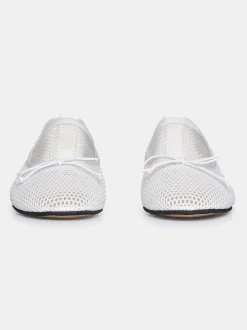 Shoes & Bags-Source Unknown Mary Jane Mesh Ballet Flats, White