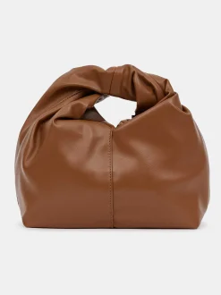 Clothing-Source Unknown Mini Twist Bag, Cognac