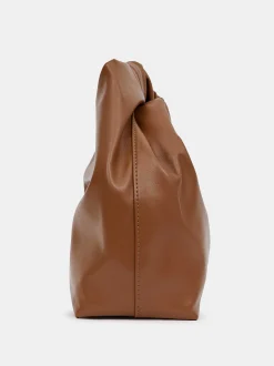 Clothing-Source Unknown Mini Twist Bag, Cognac