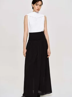 Clothing-Source Unknown Ocelia Drop Waist Maxi Skirt, Black